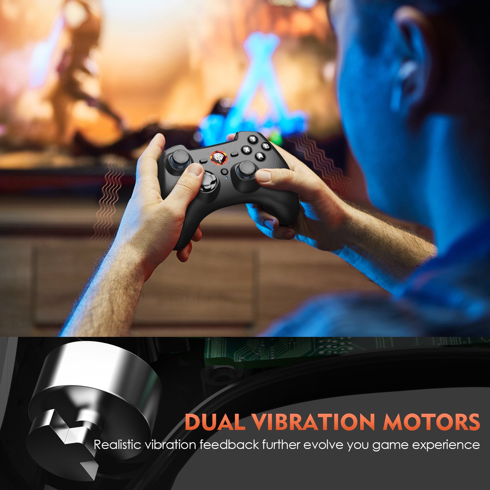 EASYSMX ESM-9101 2.4G Wireless Game Controller Dual-Vibration Gaming Gamepad Joystick for PC / PS3 EASYSMX ESM-9101 2.4G Wireless Game Controller Dual-Vibration Gaming Gamepad Joystick for PC / PS3